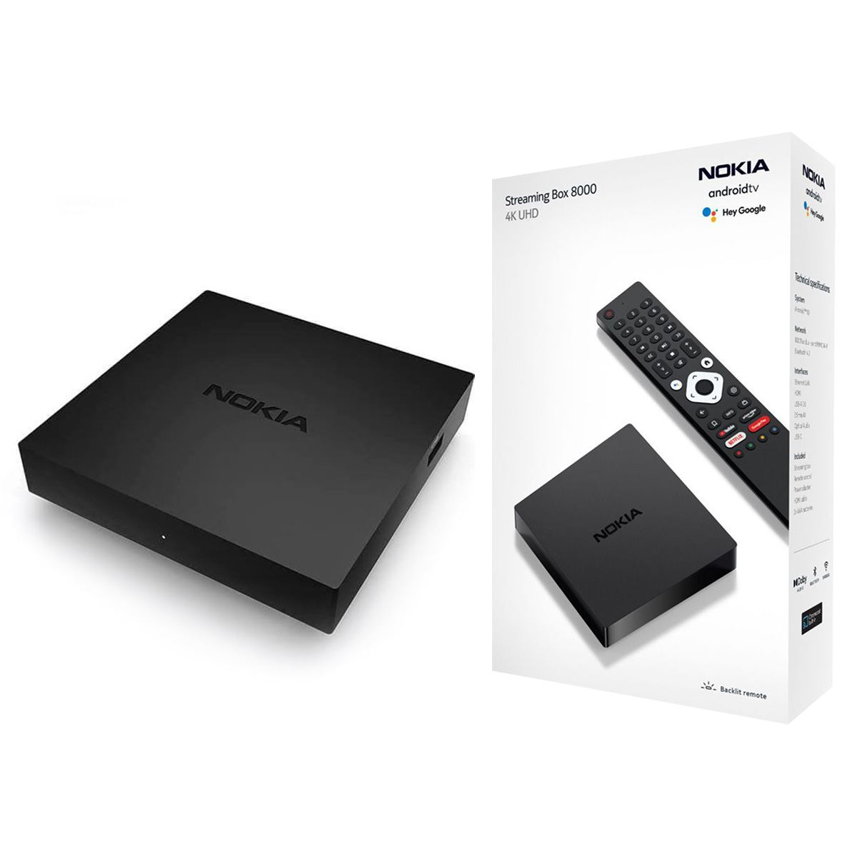 Nokia TV-BOX-8000-BLACK Tv Streaming Box 4k Uhd Android Siyah-303
